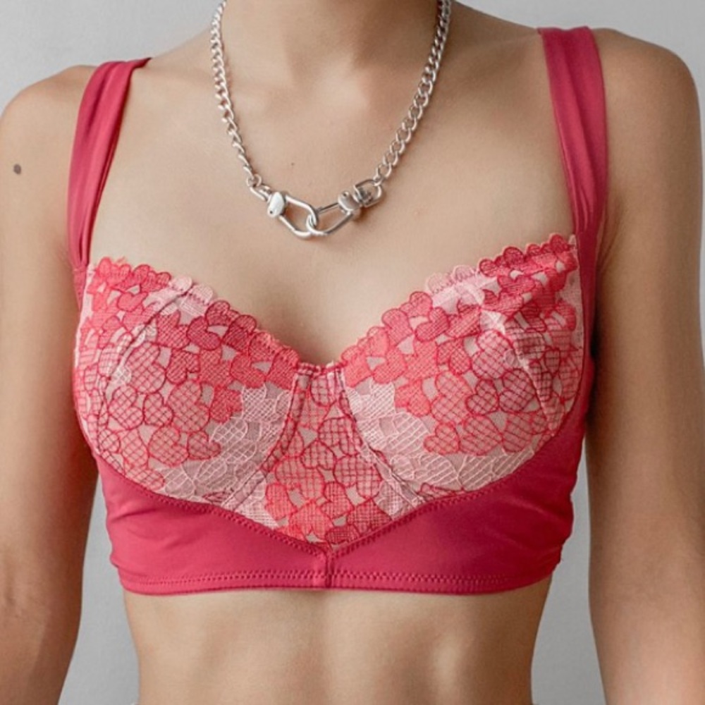 Love story heart lace bralette ❤️